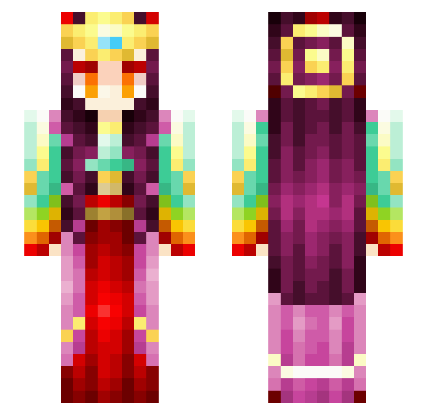 AcRidHail4509 Minecraft skin, front and back view