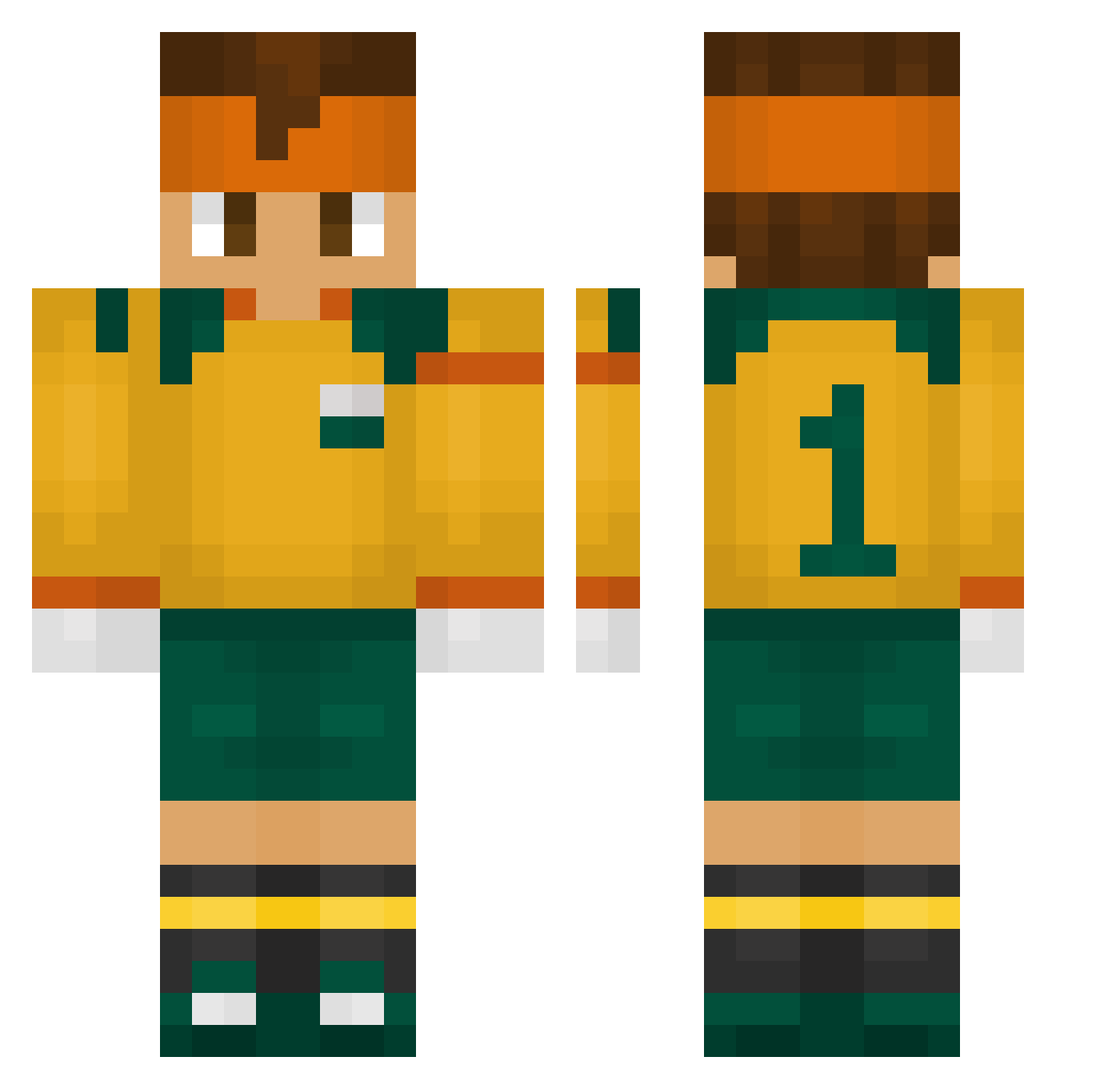 Mail4Proyect Minecraft skin, front and back view