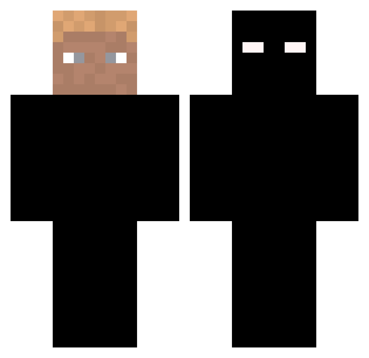 Spreaky Minecraft skin, front and back view