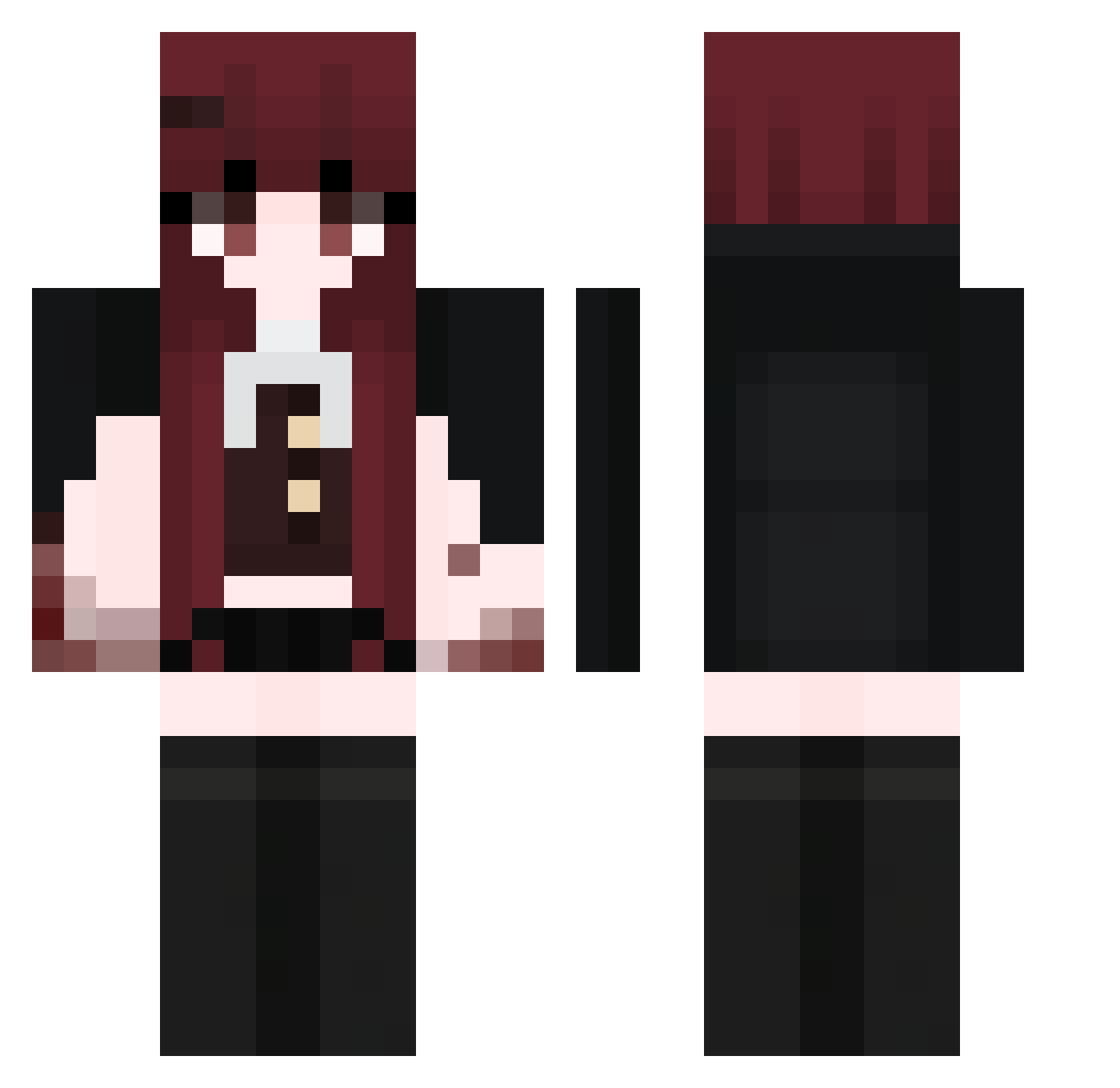 Slay0929 Minecraft skin, front and back view