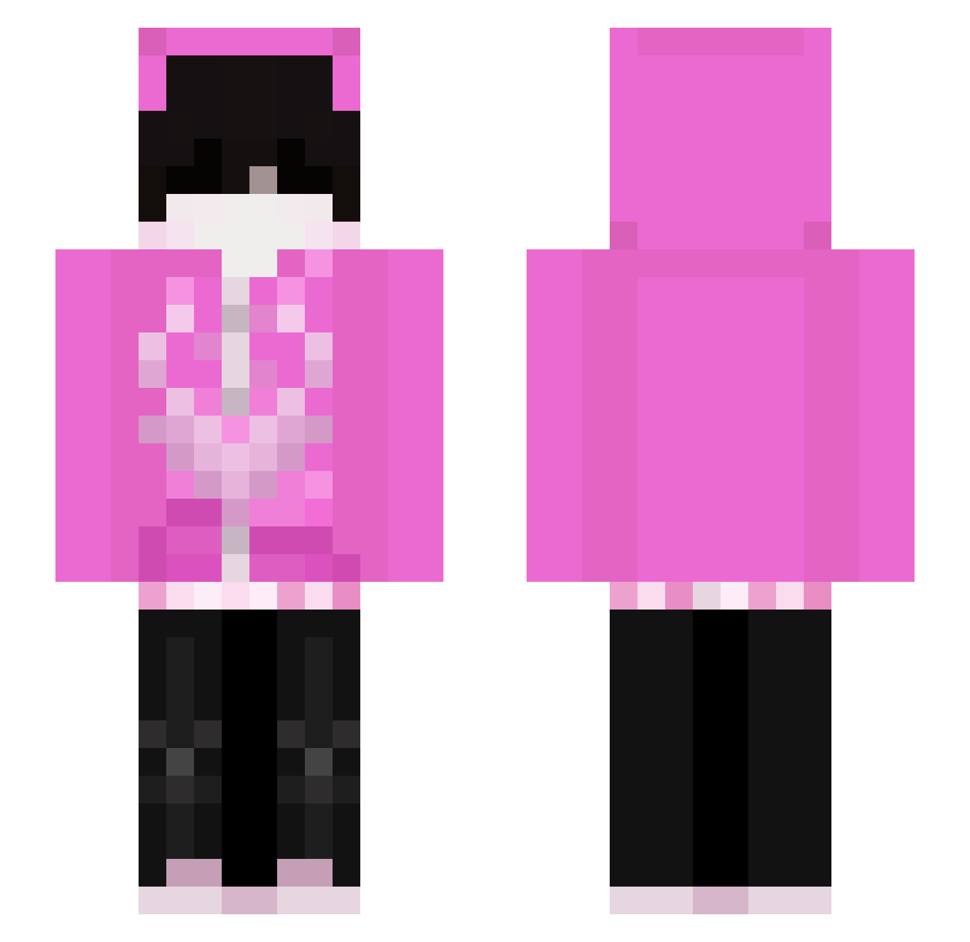 topsliter Minecraft skin, front and back view
