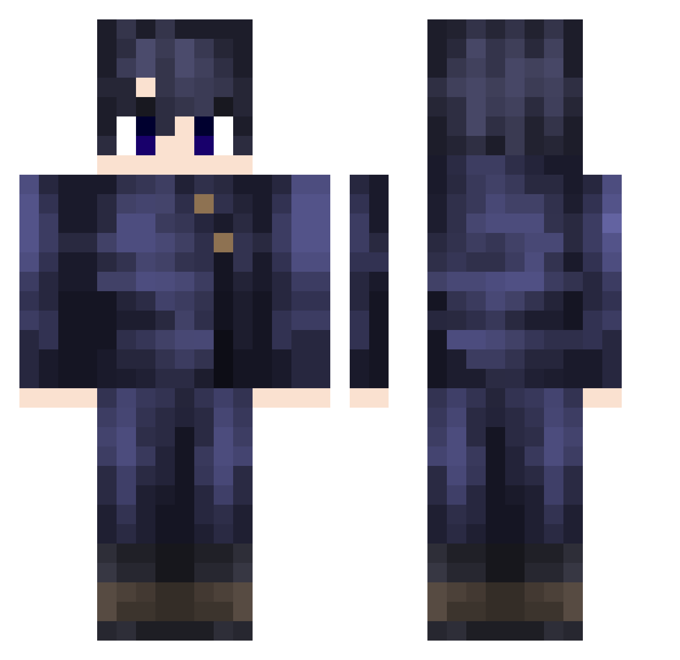jasiuzpodlasiu Minecraft skin, front and back view
