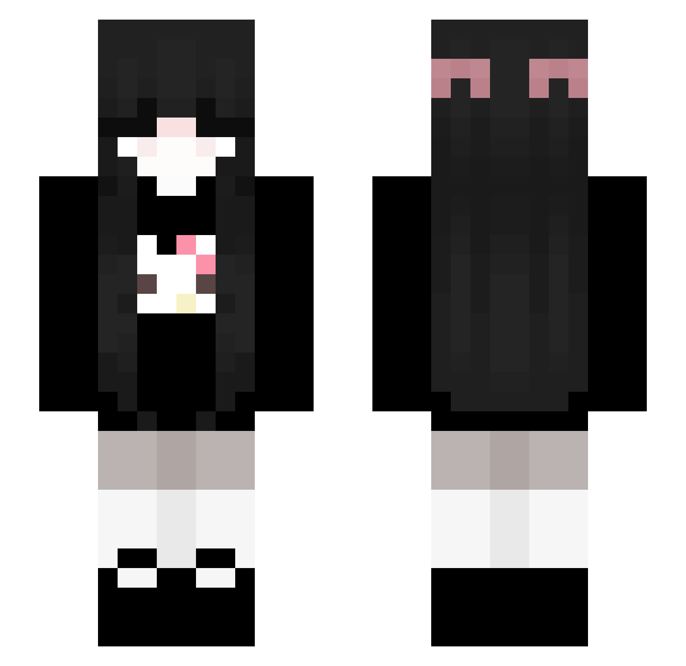 srwi Minecraft skin, front and back view