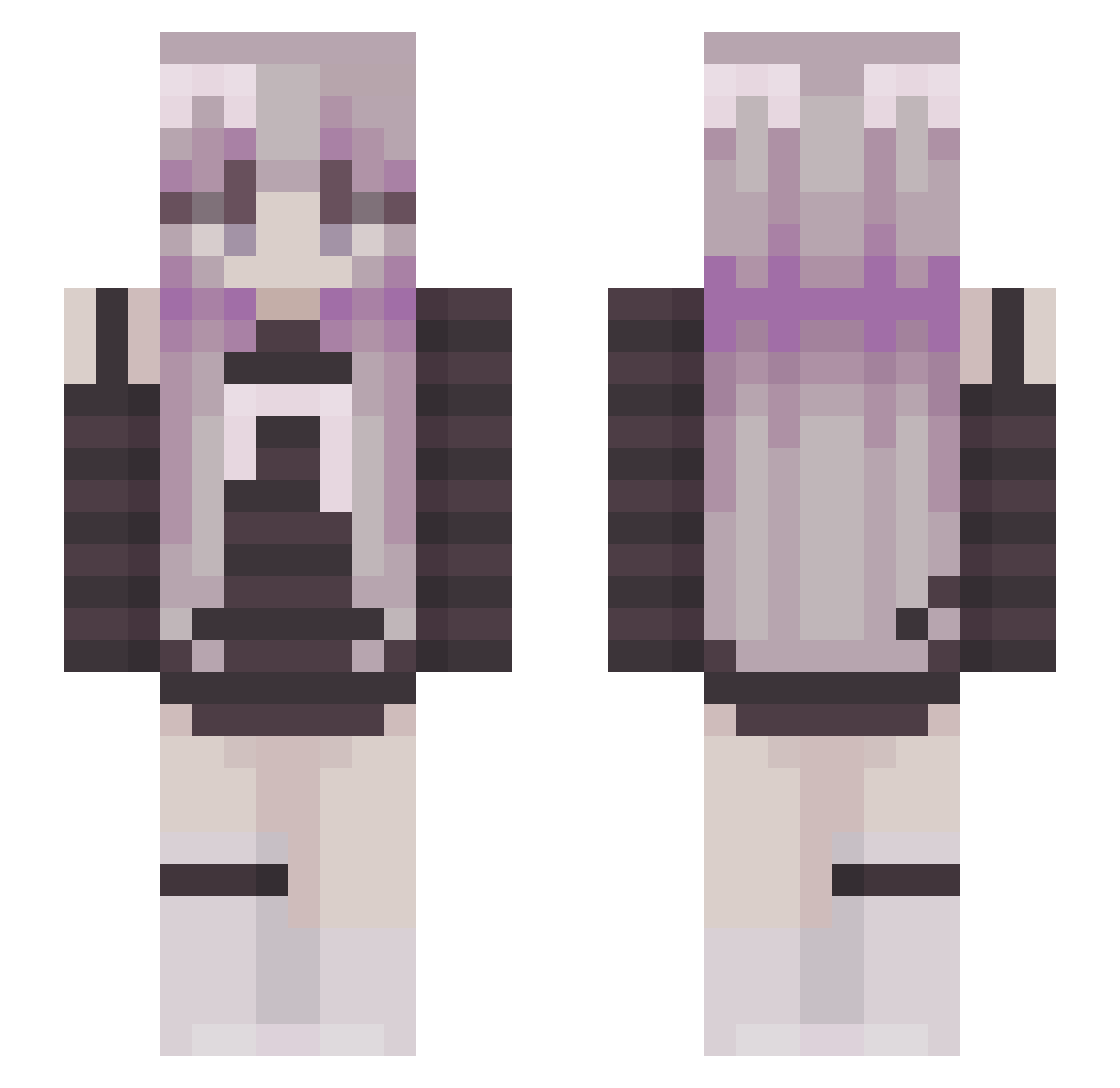 Lost1519 Minecraft skin, front and back view