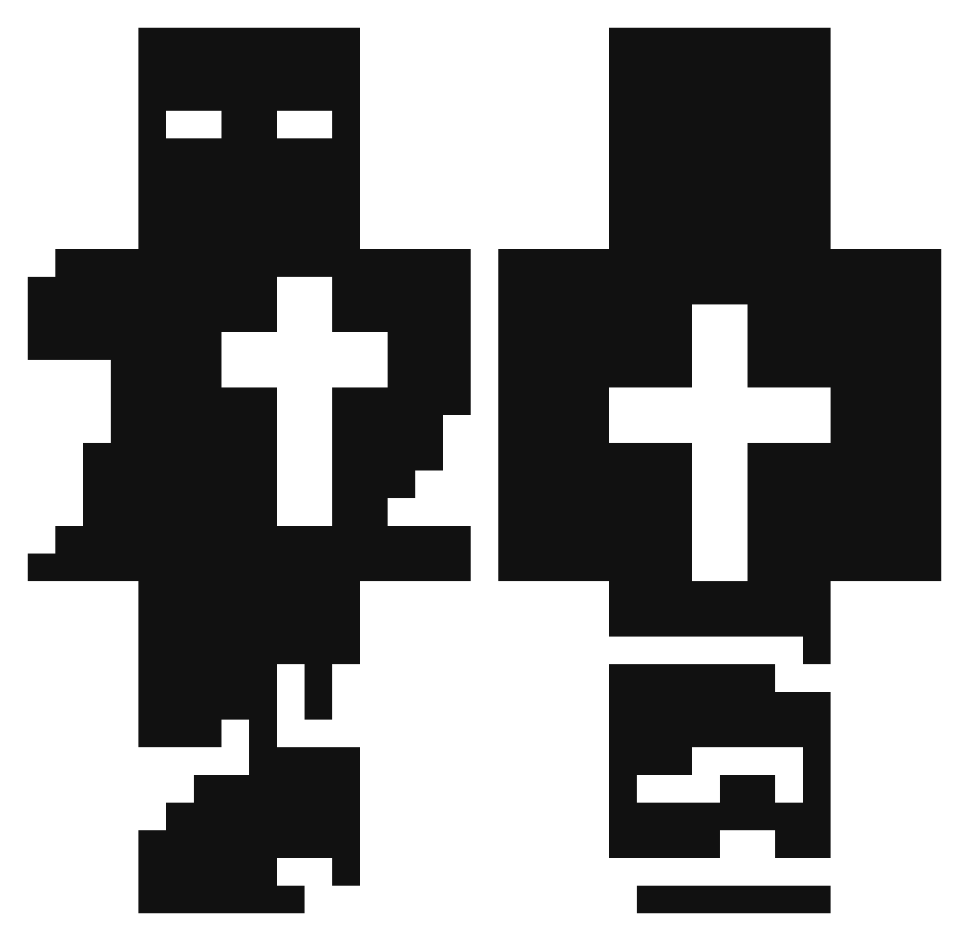 Qdurs Minecraft skin, front and back view