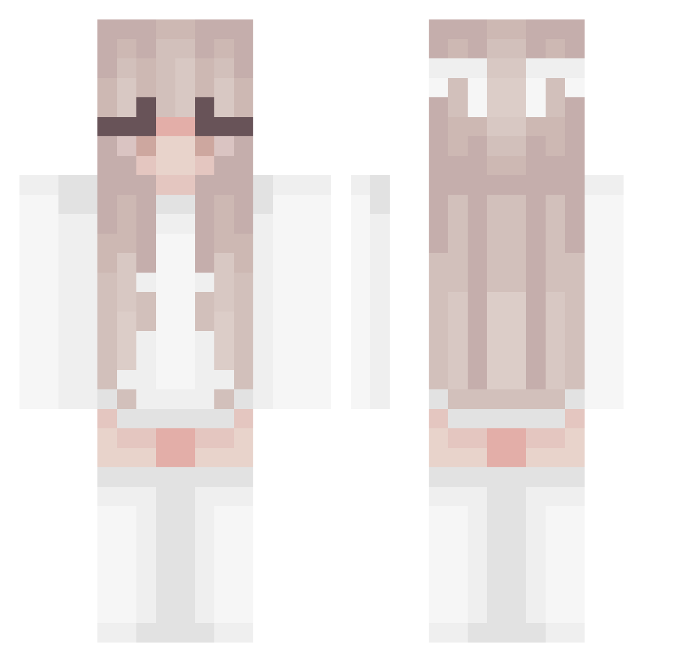 SlavyPL Minecraft skin, front and back view
