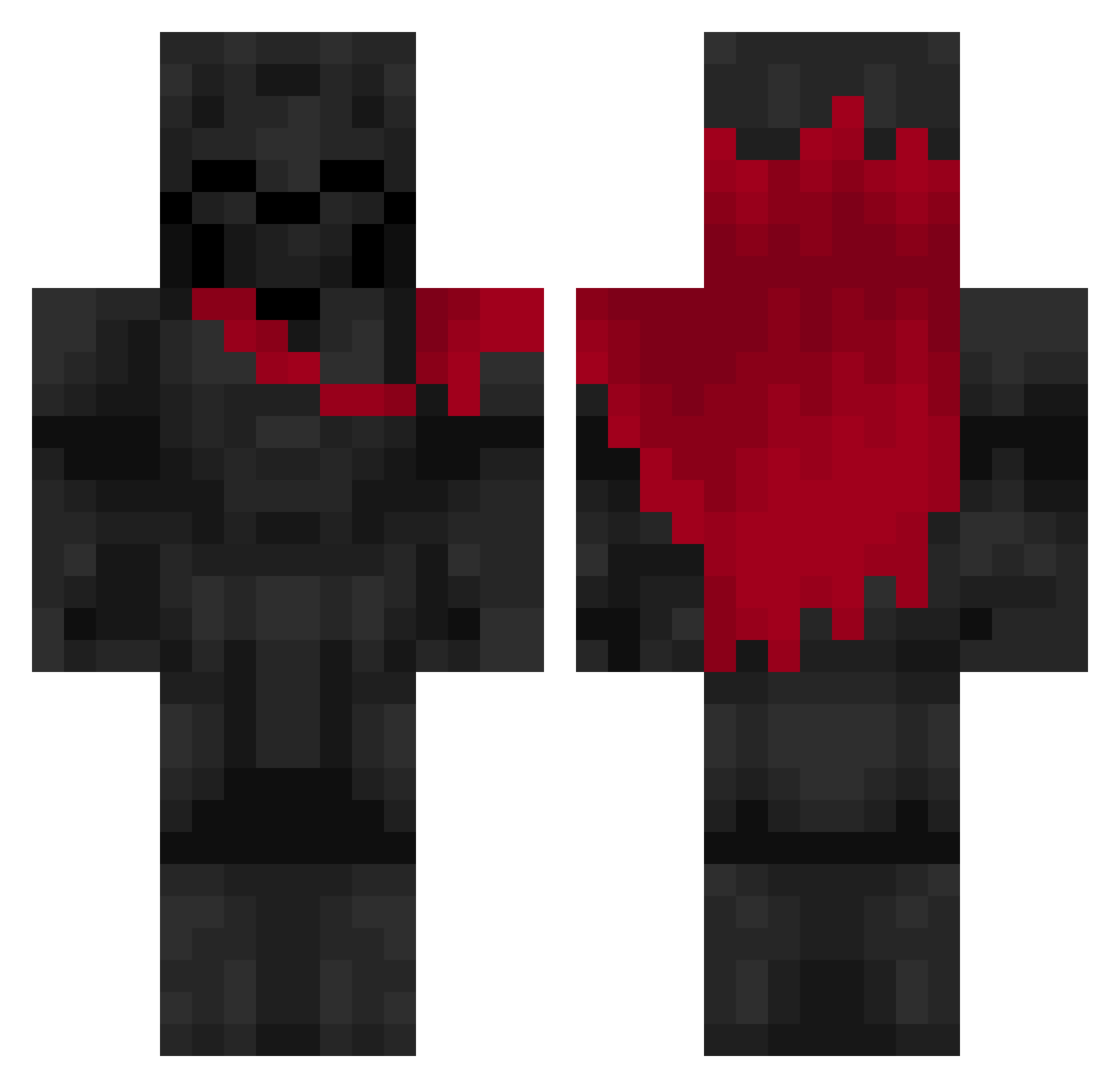 ProfessorNuggetz Minecraft skin, front and back view