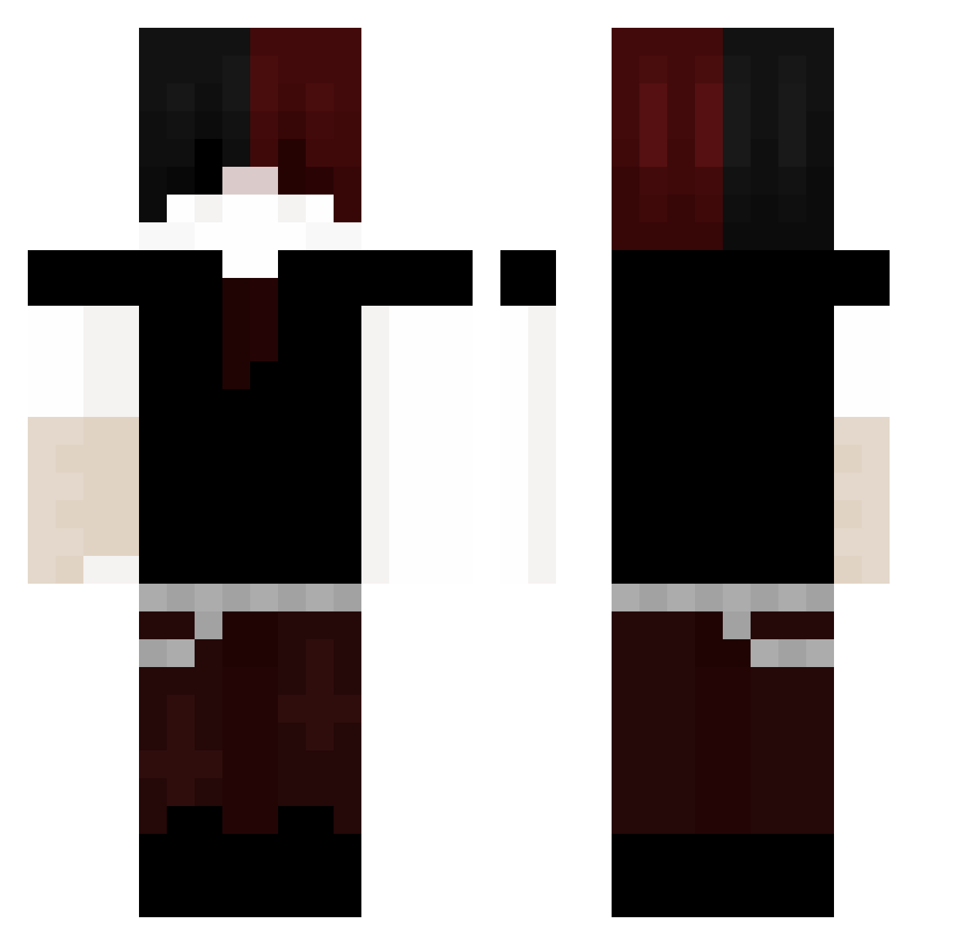 Raposito_EZ Minecraft skin, front and back view