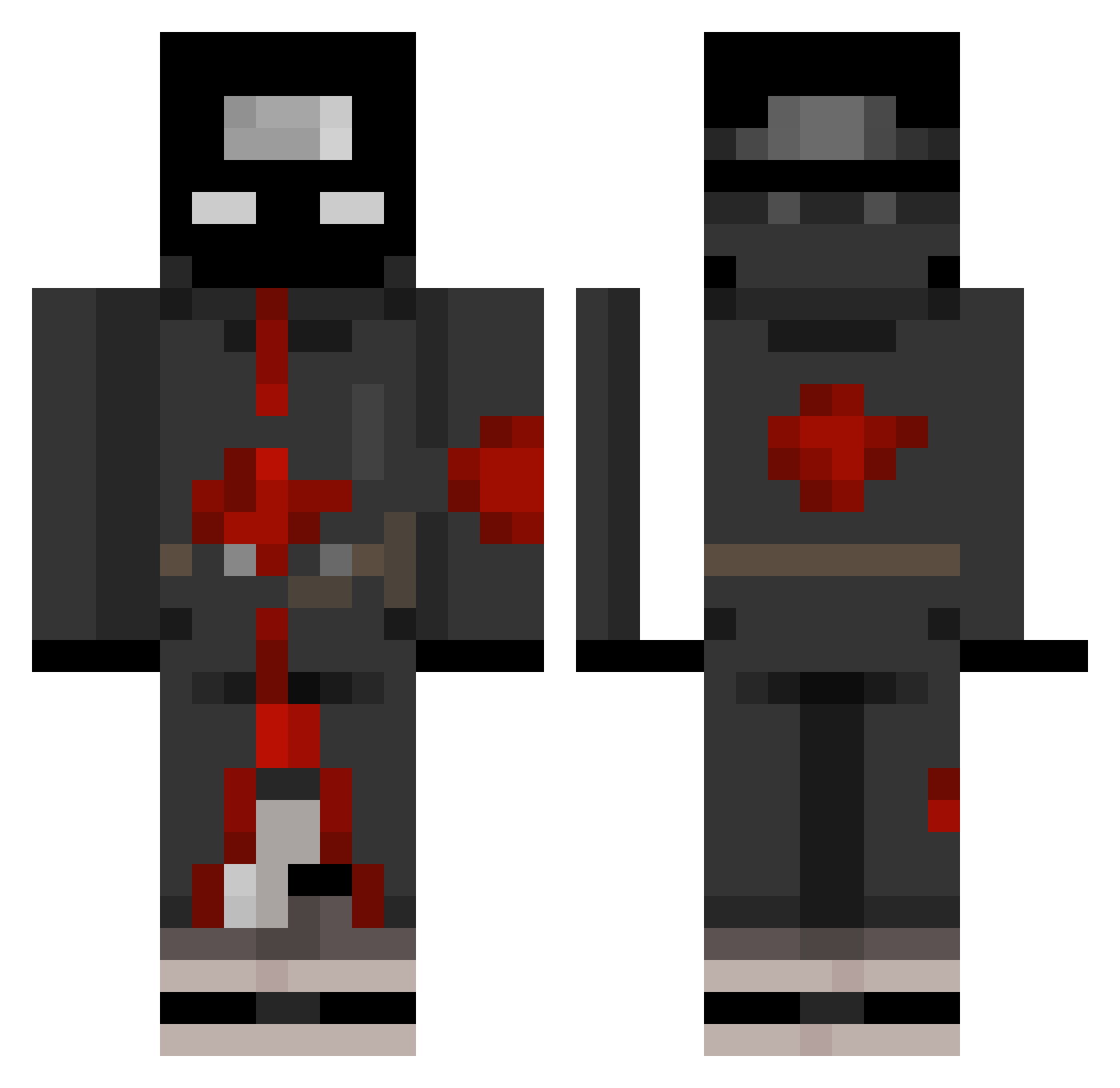 Vickappa Minecraft skin, front and back view