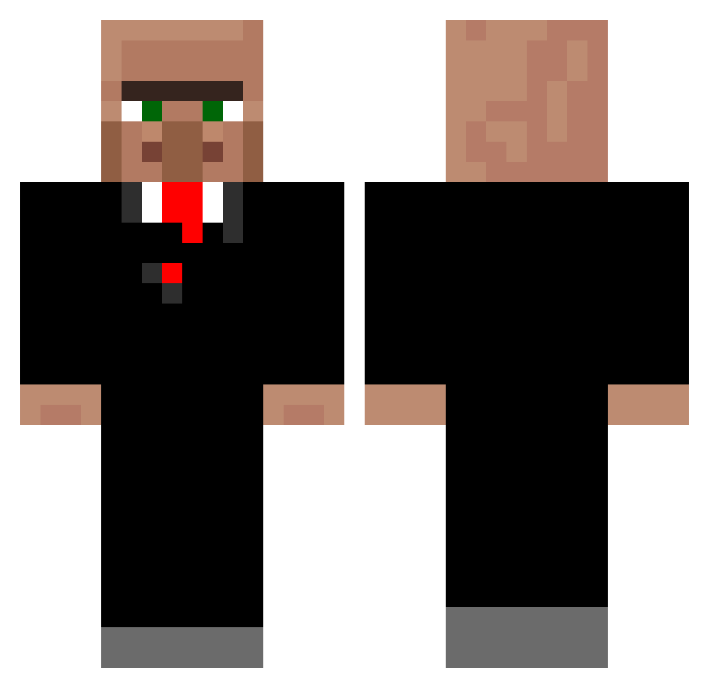 Xijing_Alliance Minecraft skin, front and back view
