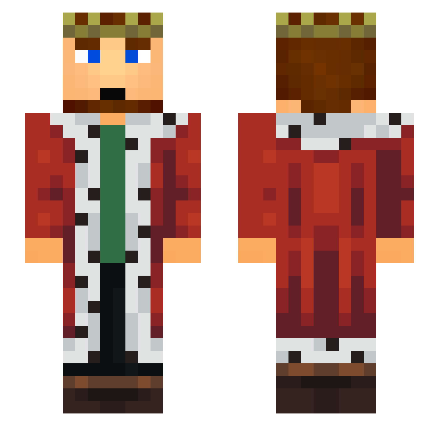 Trombonia Minecraft skin, front and back view