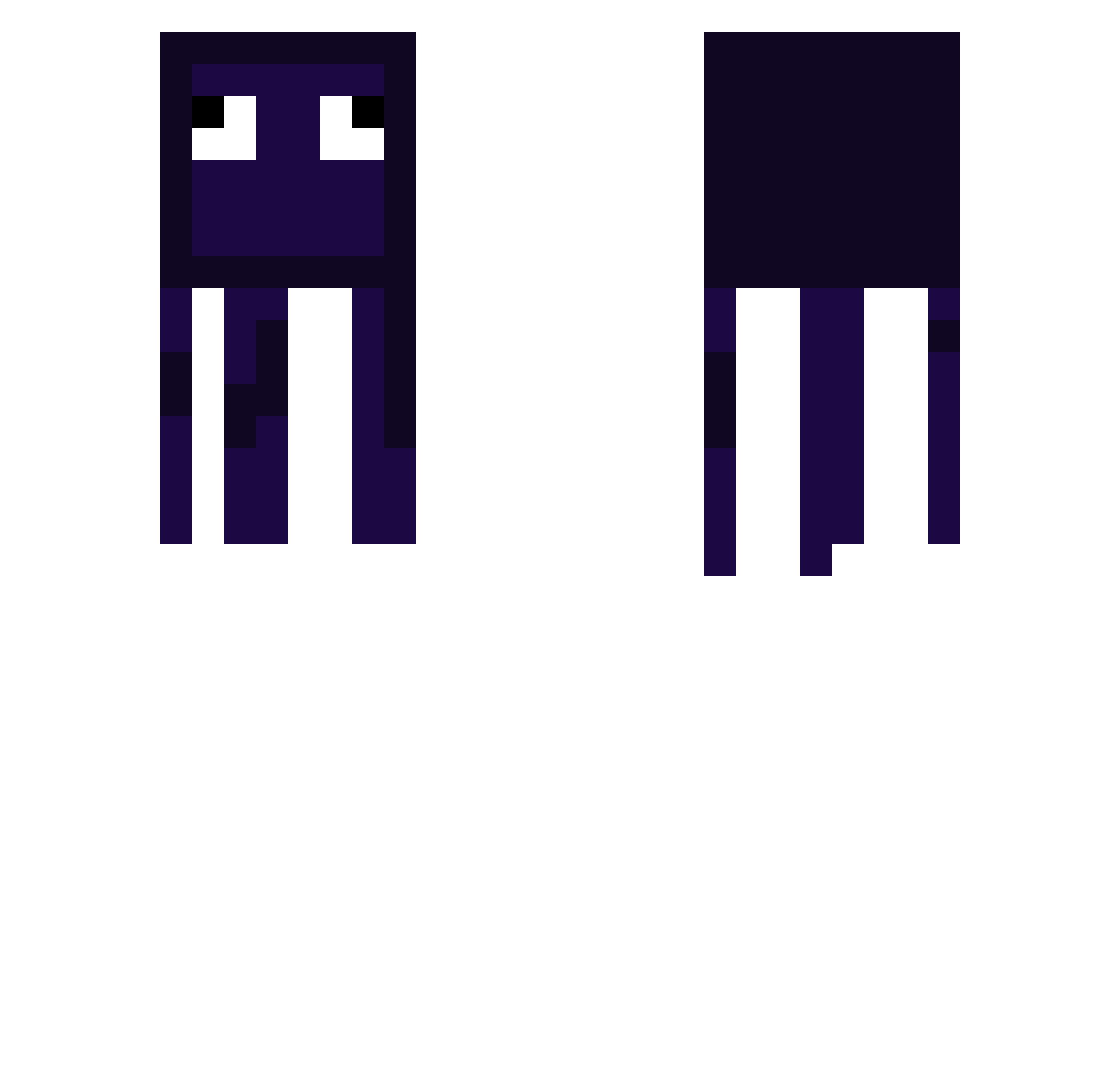 Oxygenator Minecraft skin, front and back view