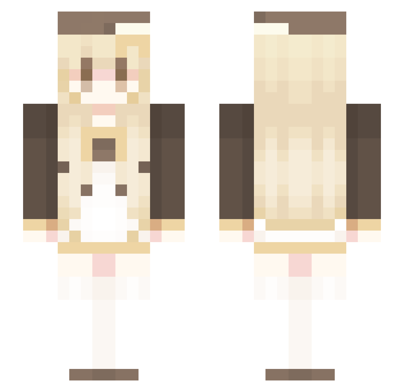 jhyunpark Minecraft skin, front and back view