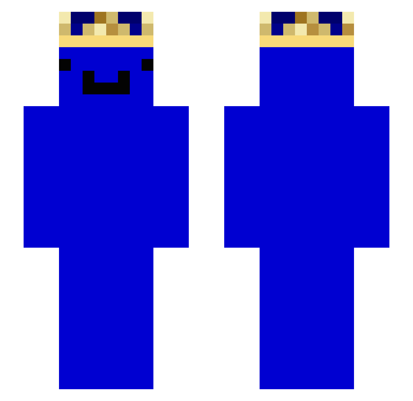 Wenzoy1v1 Minecraft skin, front and back view