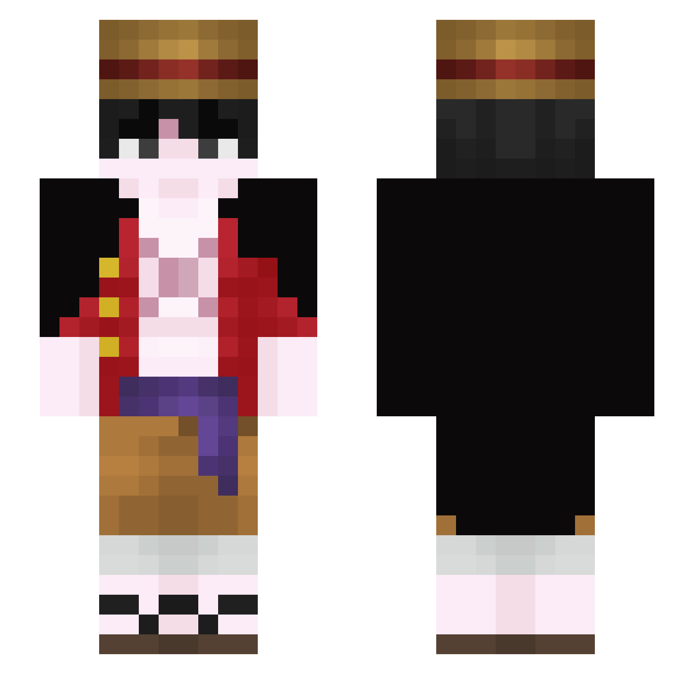Dan1Dark Minecraft skin, front and back view
