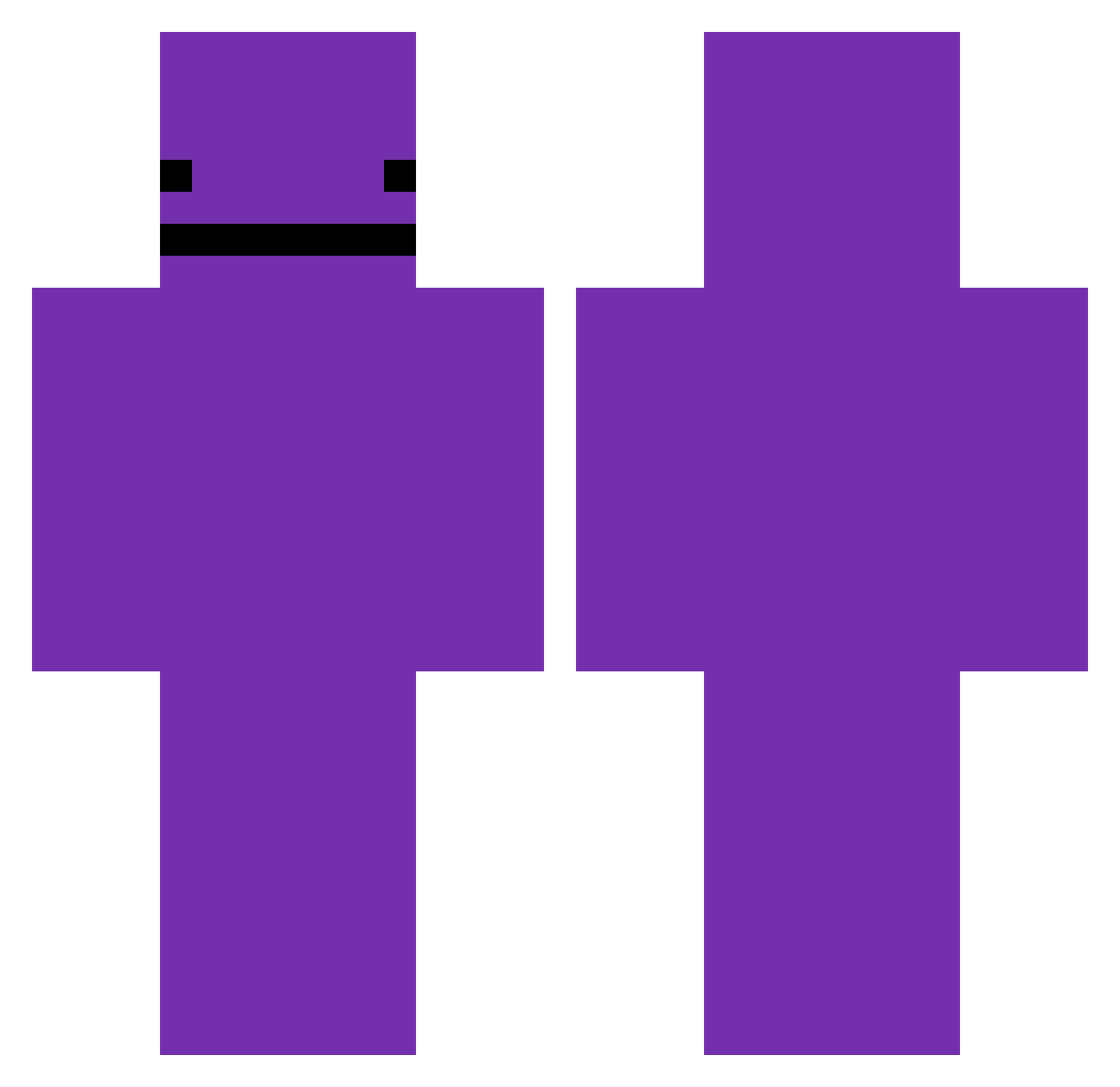 TheWanderer115 Minecraft skin, front and back view