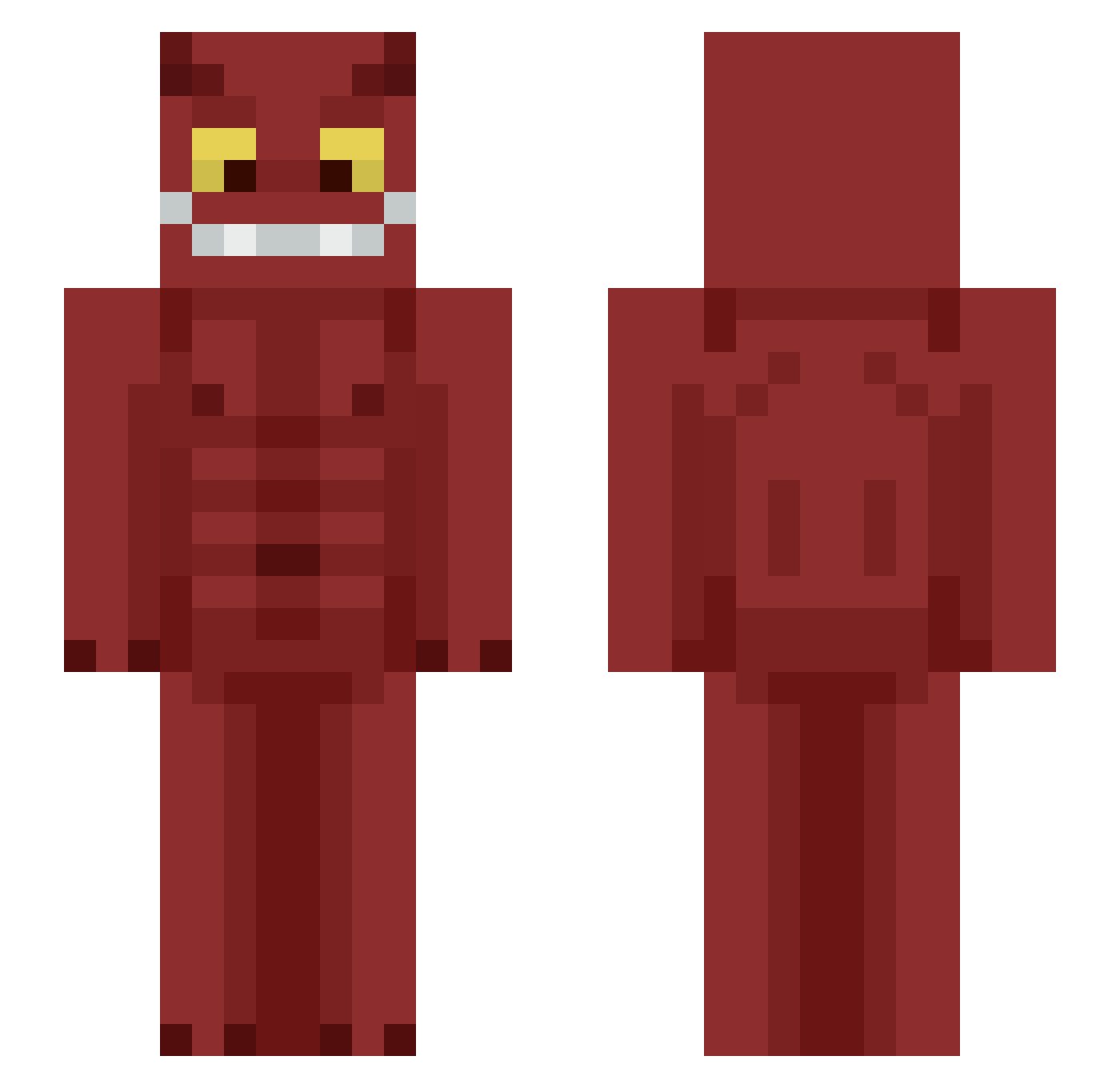 stainedglassbody Minecraft skin, front and back view