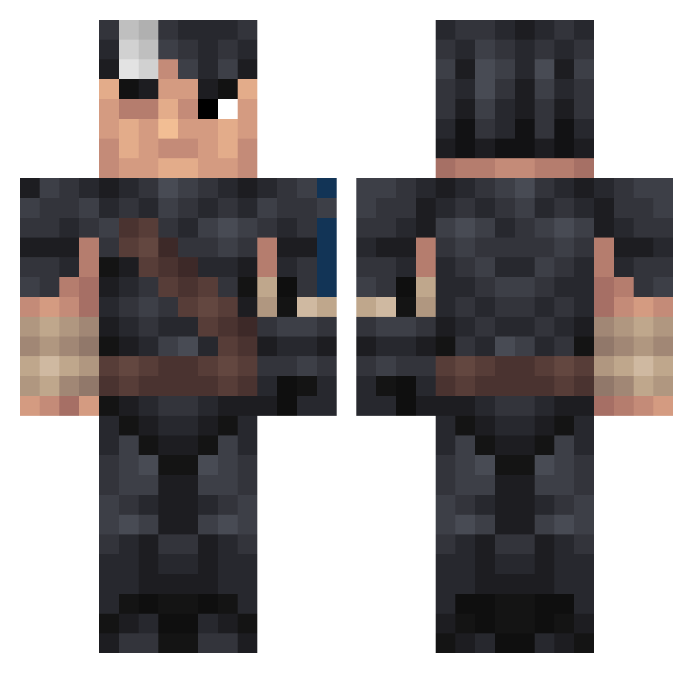 orta7 Minecraft skin, front and back view