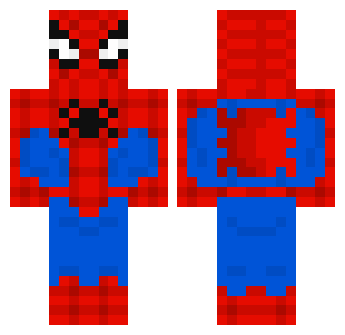 KaweKJ Minecraft skin, front and back view