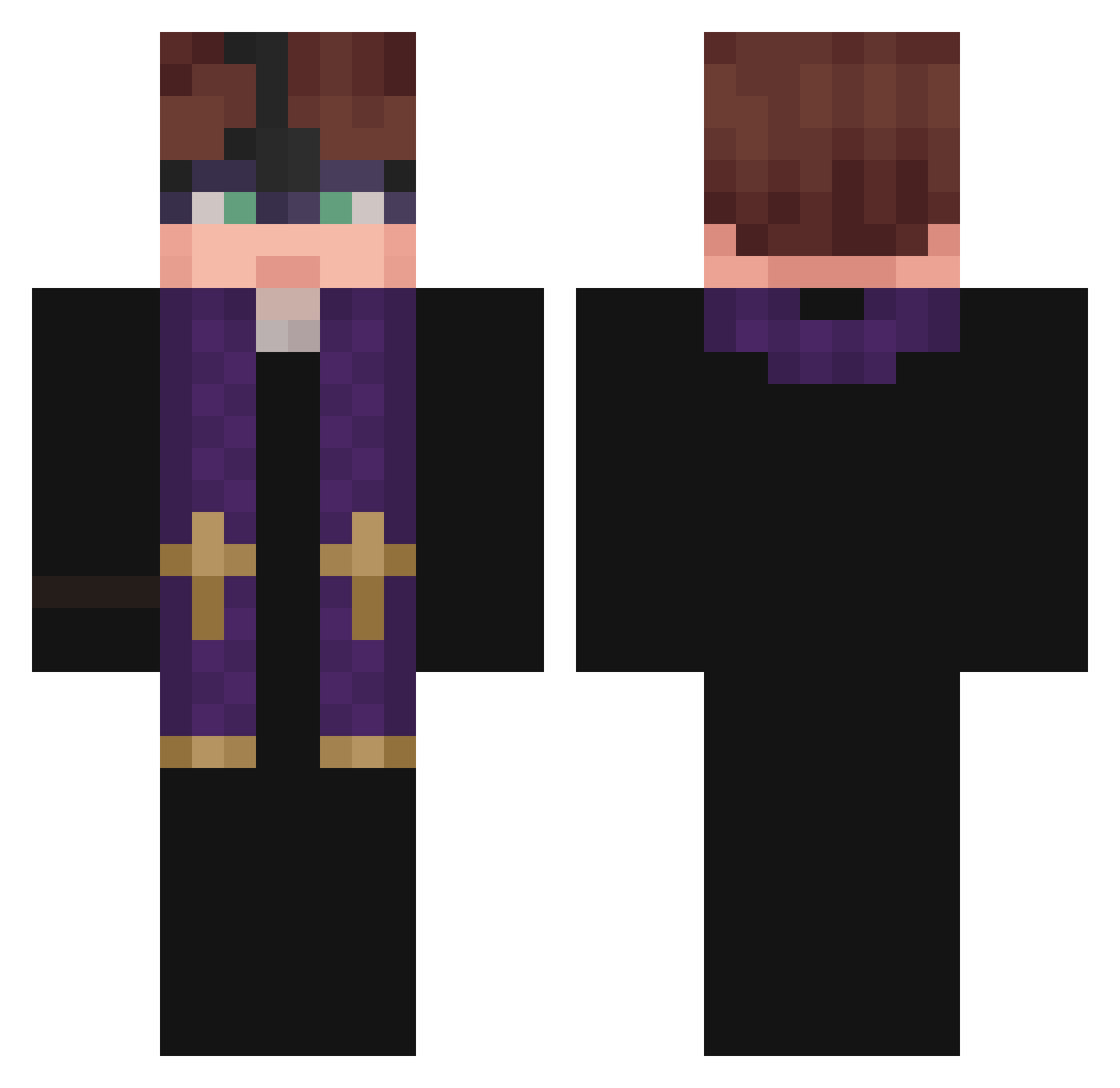 ArtemFrogin Minecraft skin, front and back view