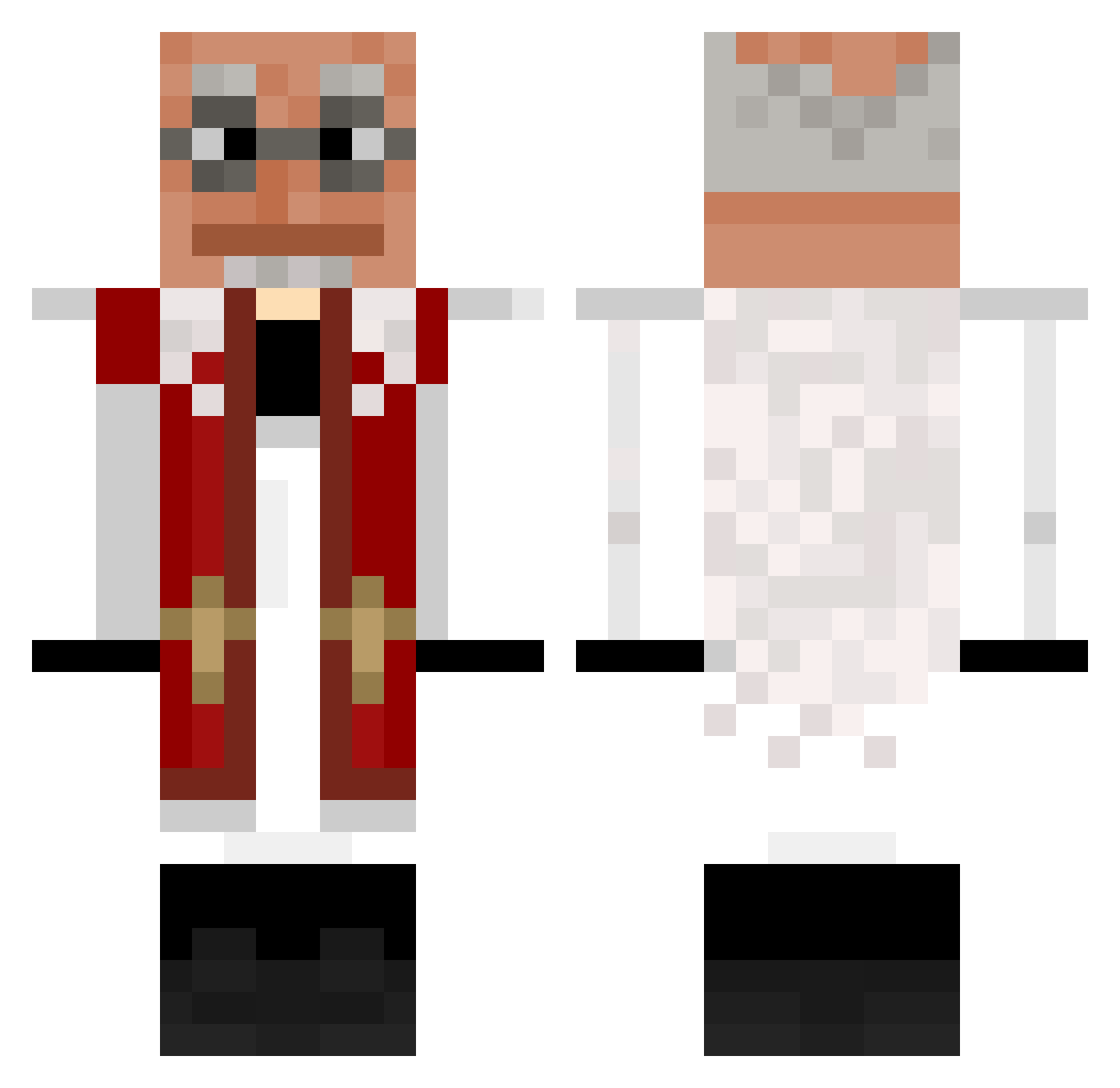 SuomalaineMies Minecraft skin, front and back view