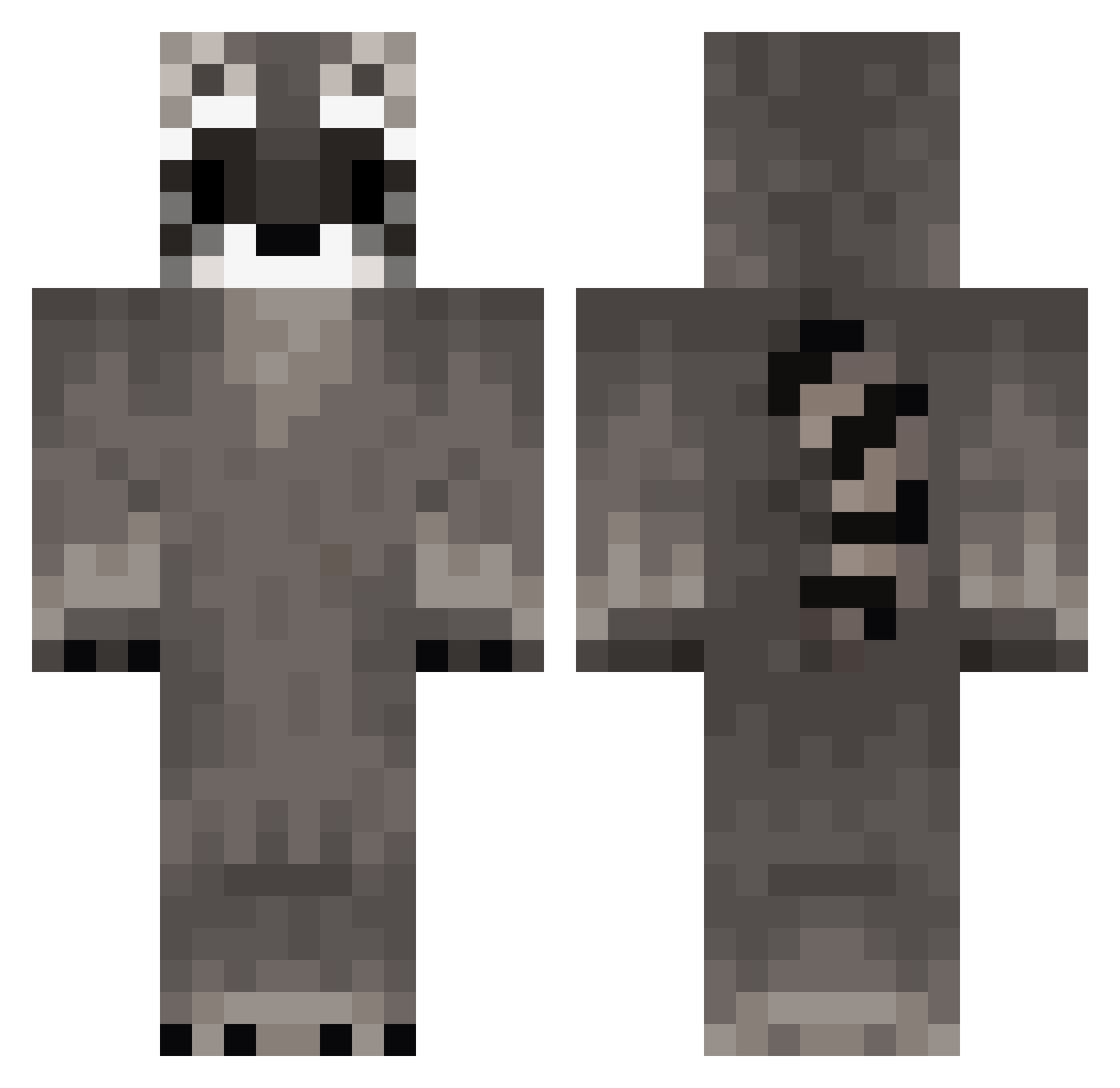 Kiritzugu Minecraft skin, front and back view
