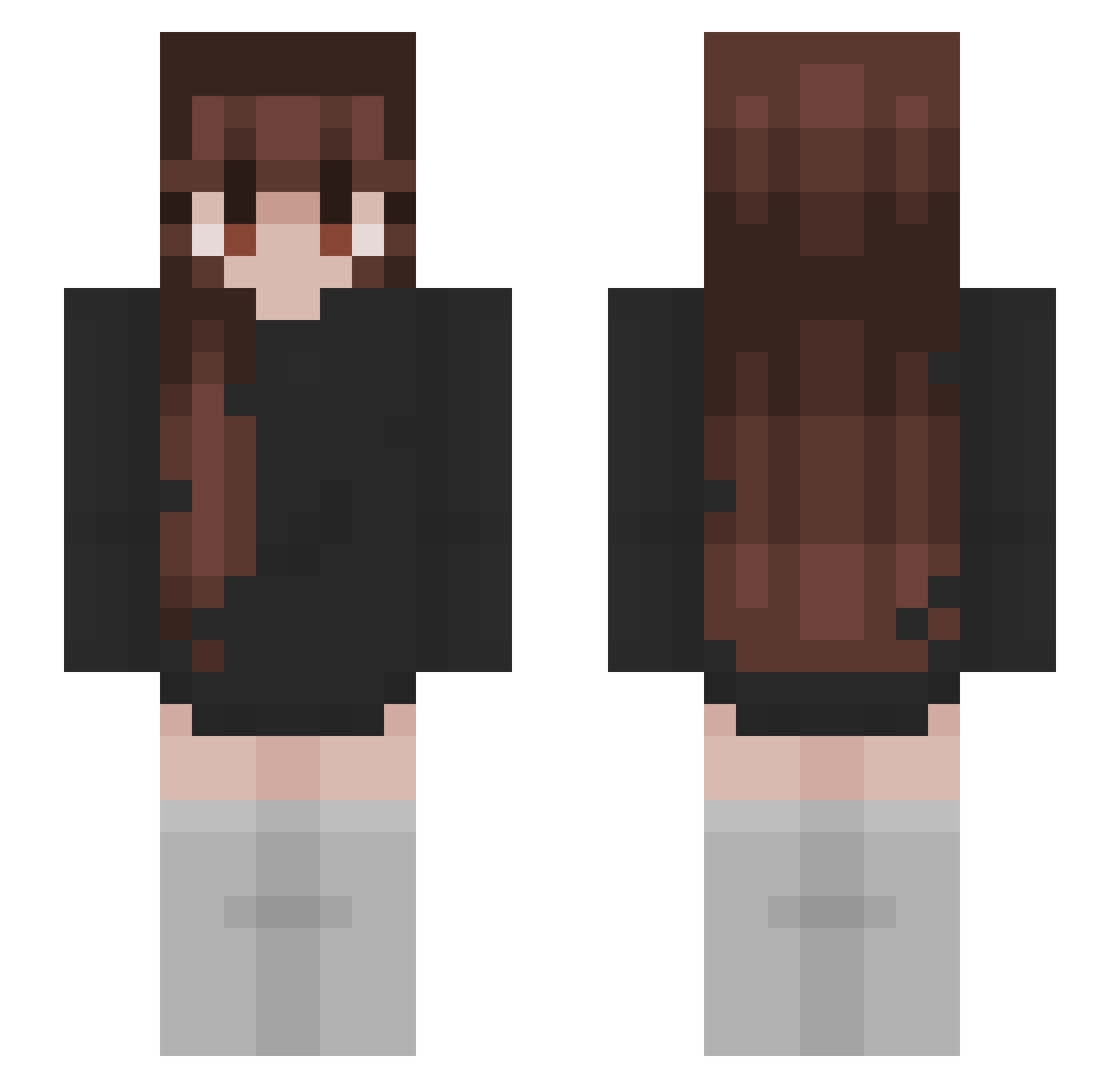 yoboiisaac Minecraft skin, front and back view