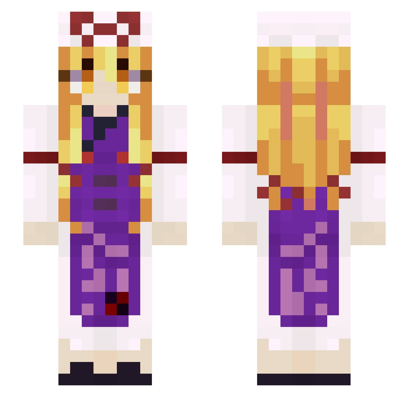 DARKLORD_OF_EVIL Minecraft skin, front and back view
