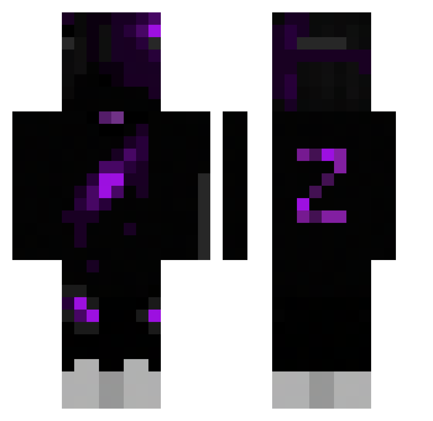 thedeadgrim55 Minecraft skin, front and back view