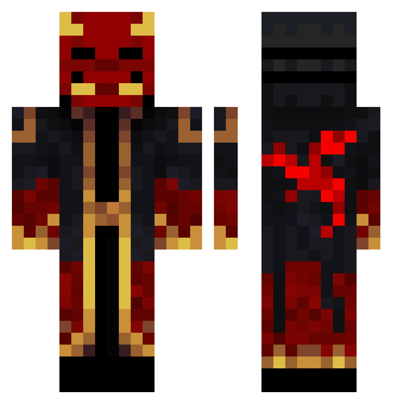 Maz_Tankaz Minecraft skin, front and back view