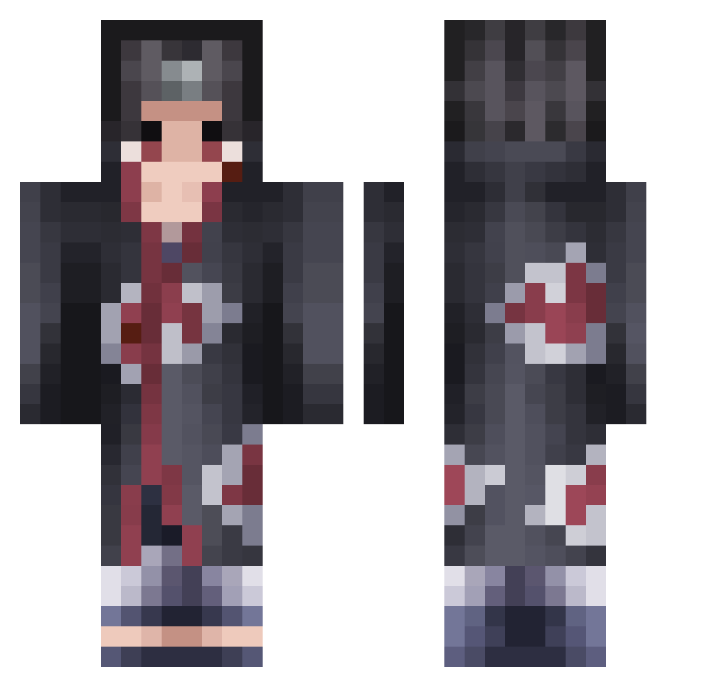 ZerSchroetter Minecraft skin, front and back view