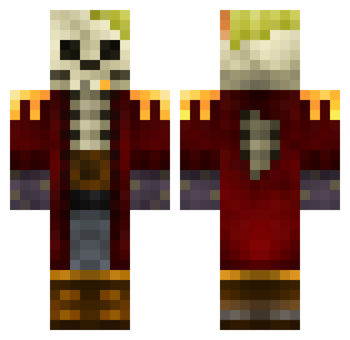 _zun Minecraft skin, front and back view