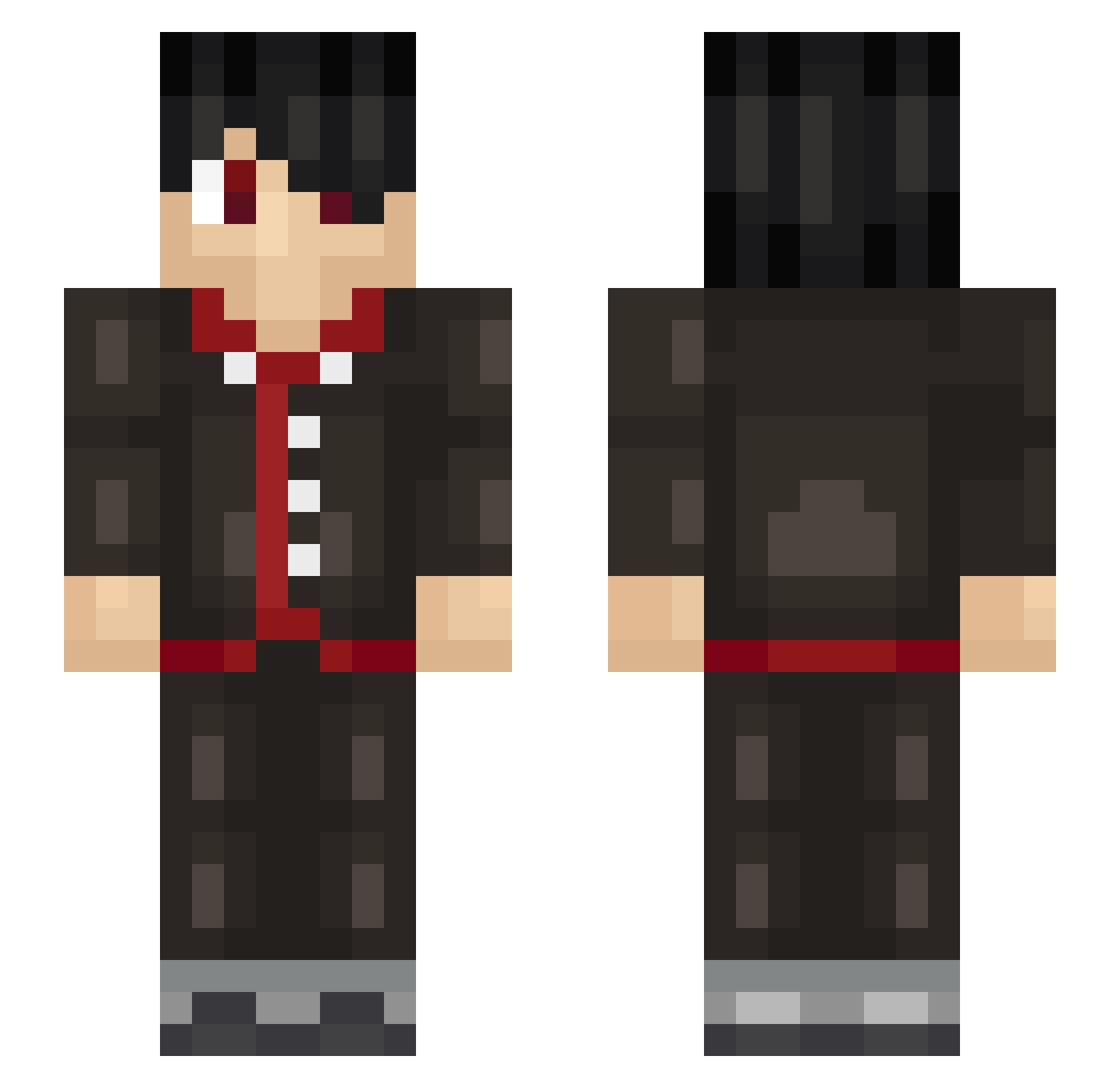 Semicolon4193 Minecraft skin, front and back view
