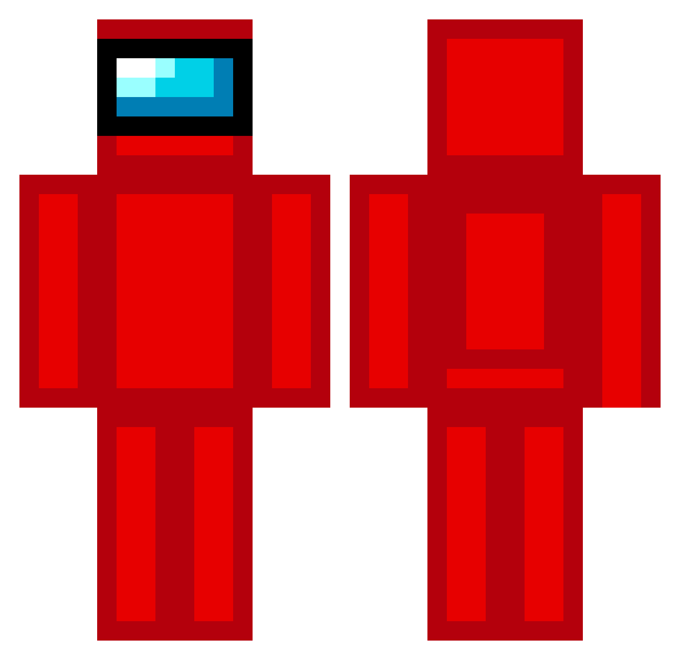your_waifu Minecraft skin, front and back view