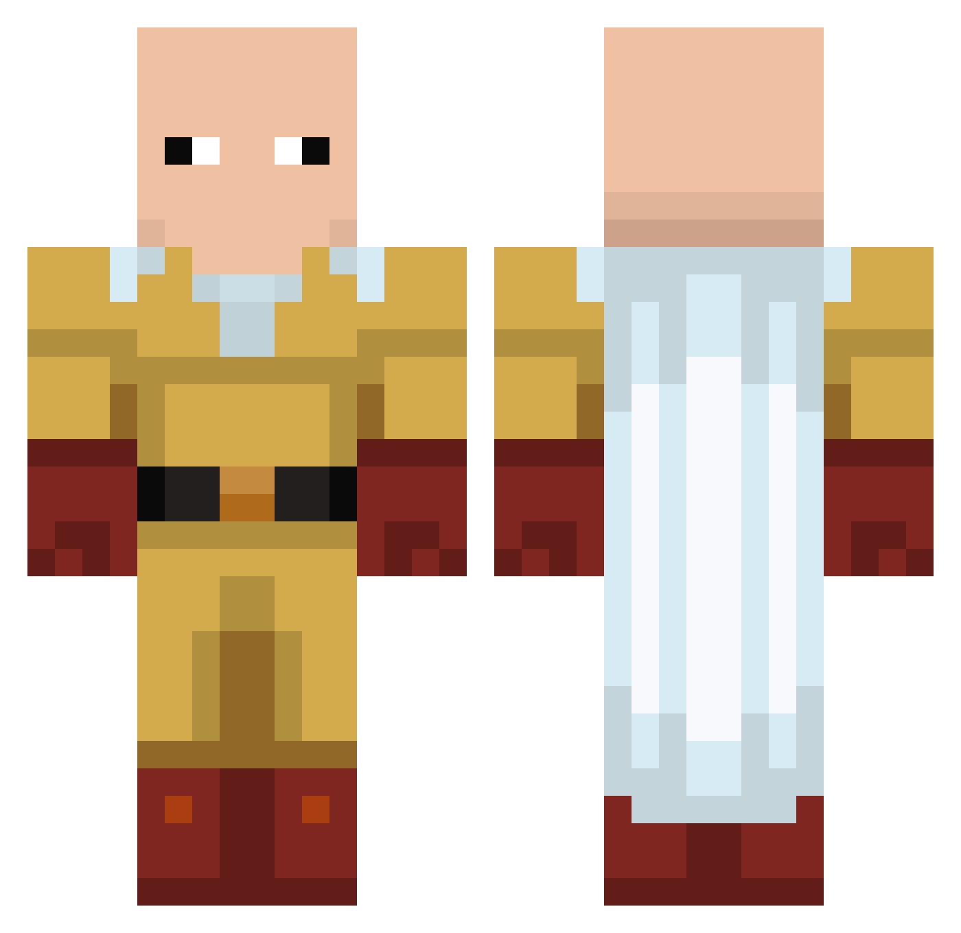 GrMarco Minecraft skin, front and back view
