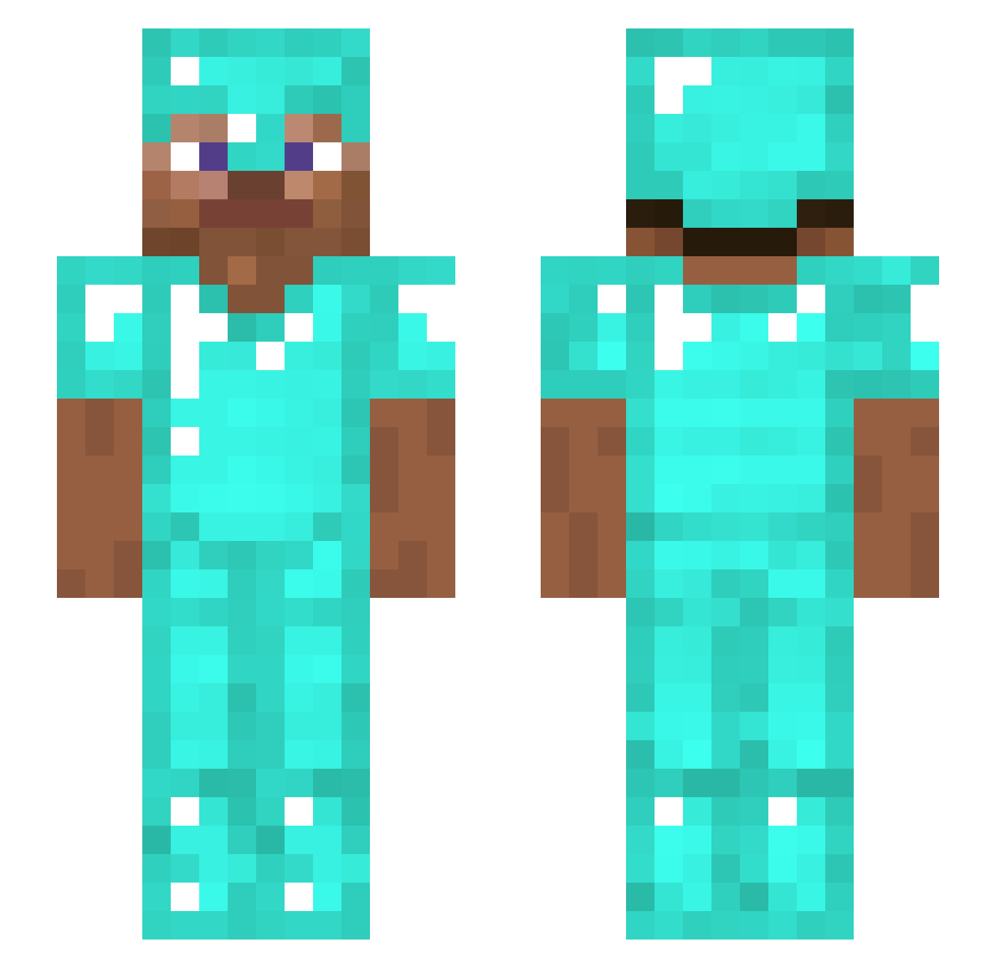 yuuurh Minecraft skin, front and back view