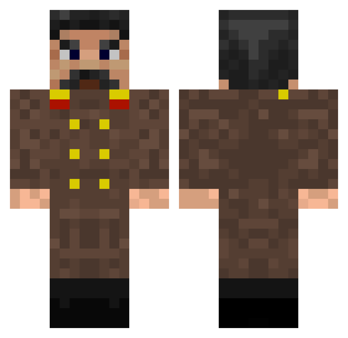 awesomeboi0 Minecraft skin, front and back view