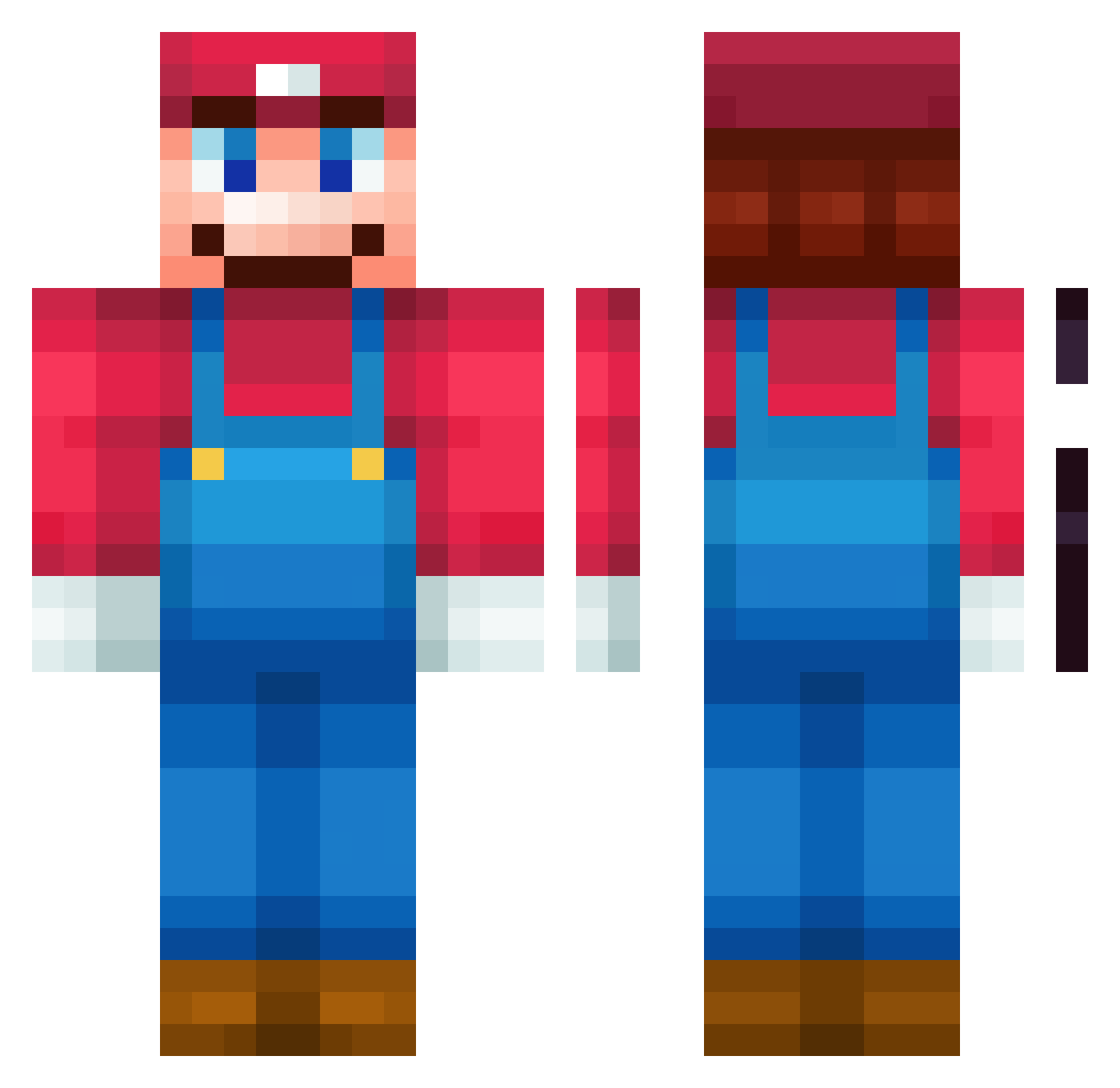 w0040817 Minecraft skin, front and back view