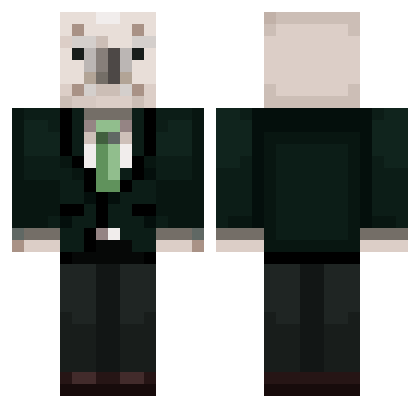 sangwongim343 Minecraft skin, front and back view