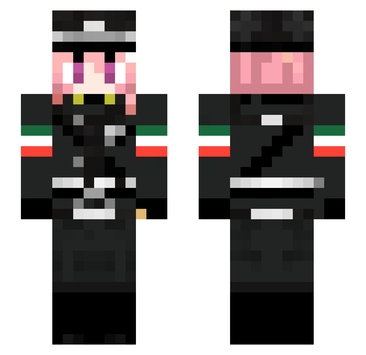 thegreatpolish Minecraft skin, front and back view