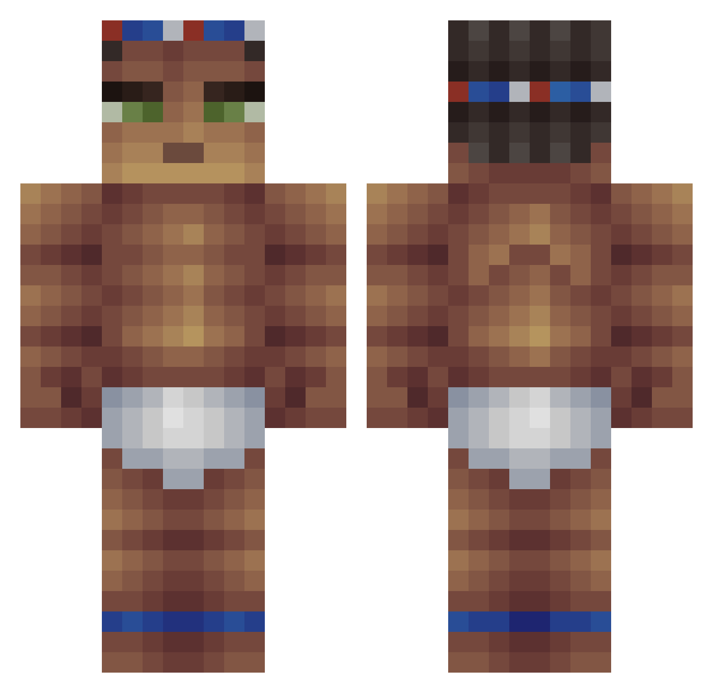 TheMattyIce75 Minecraft skin, front and back view