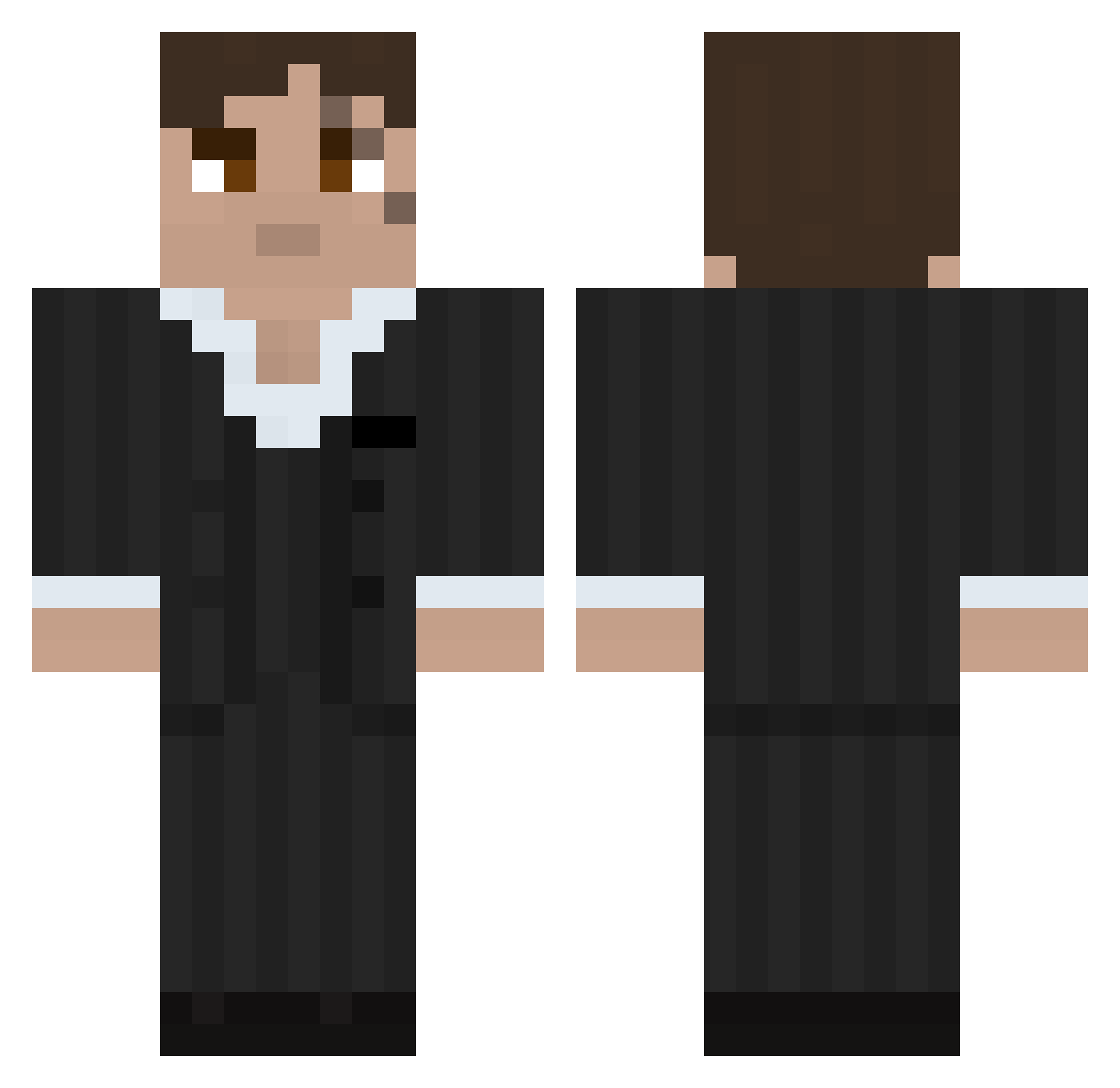 Scarface6 Minecraft skin, front and back view
