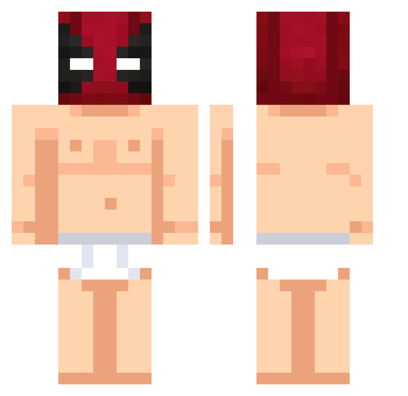 JordiHR Minecraft skin, front and back view