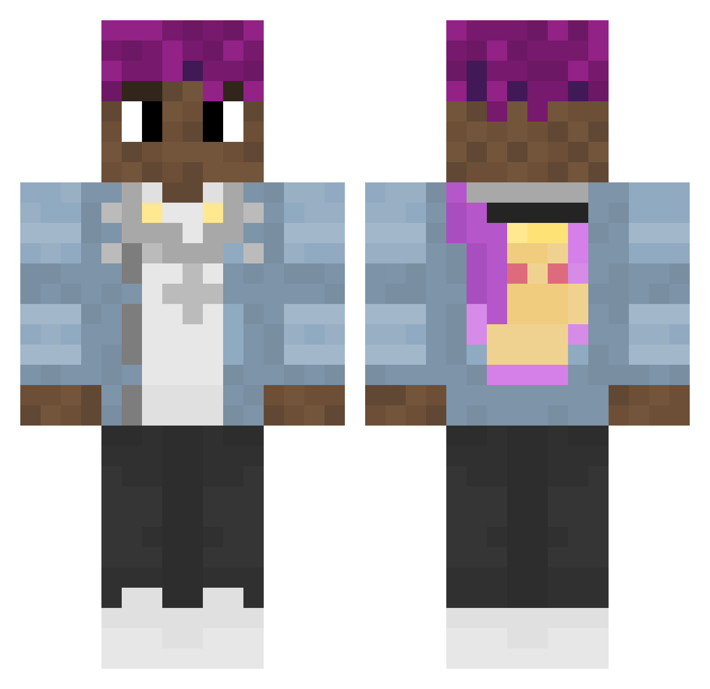senbelby Minecraft skin, front and back view