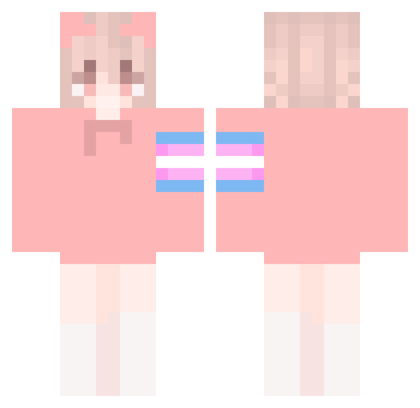 Sillyamyy Minecraft skin, front and back view