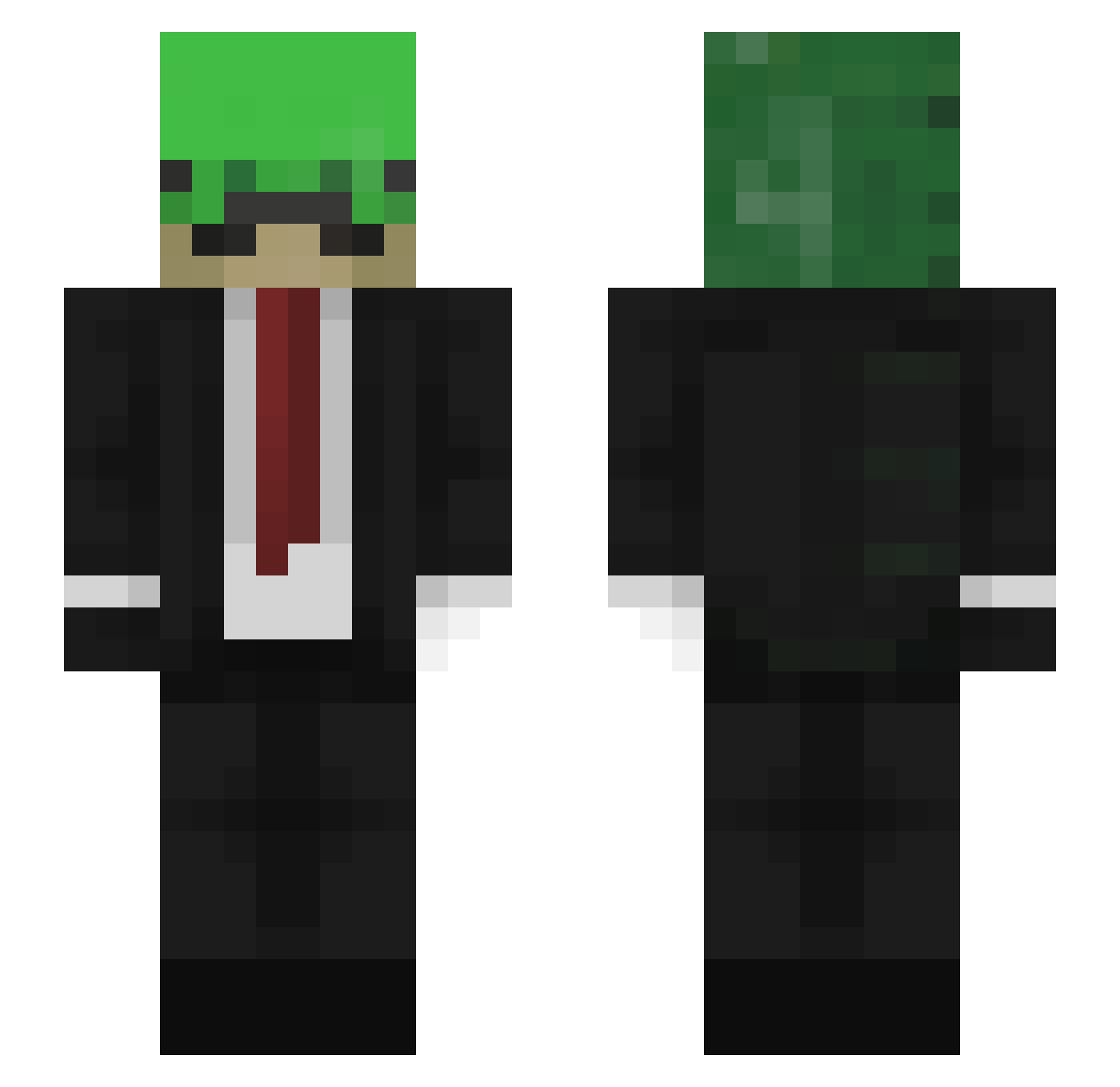 ranmod Minecraft skin, front and back view