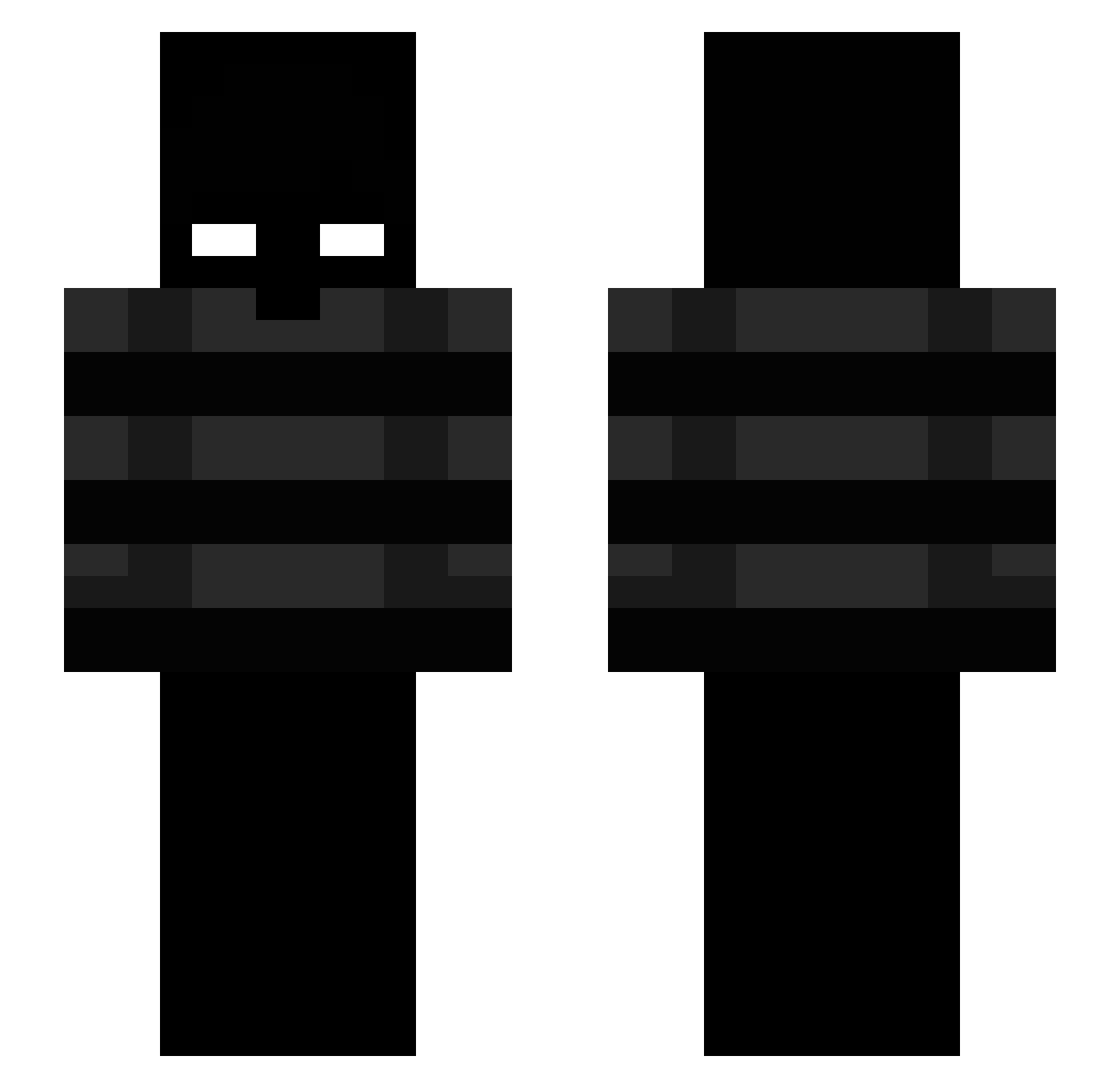 Itali Minecraft skin, front and back view