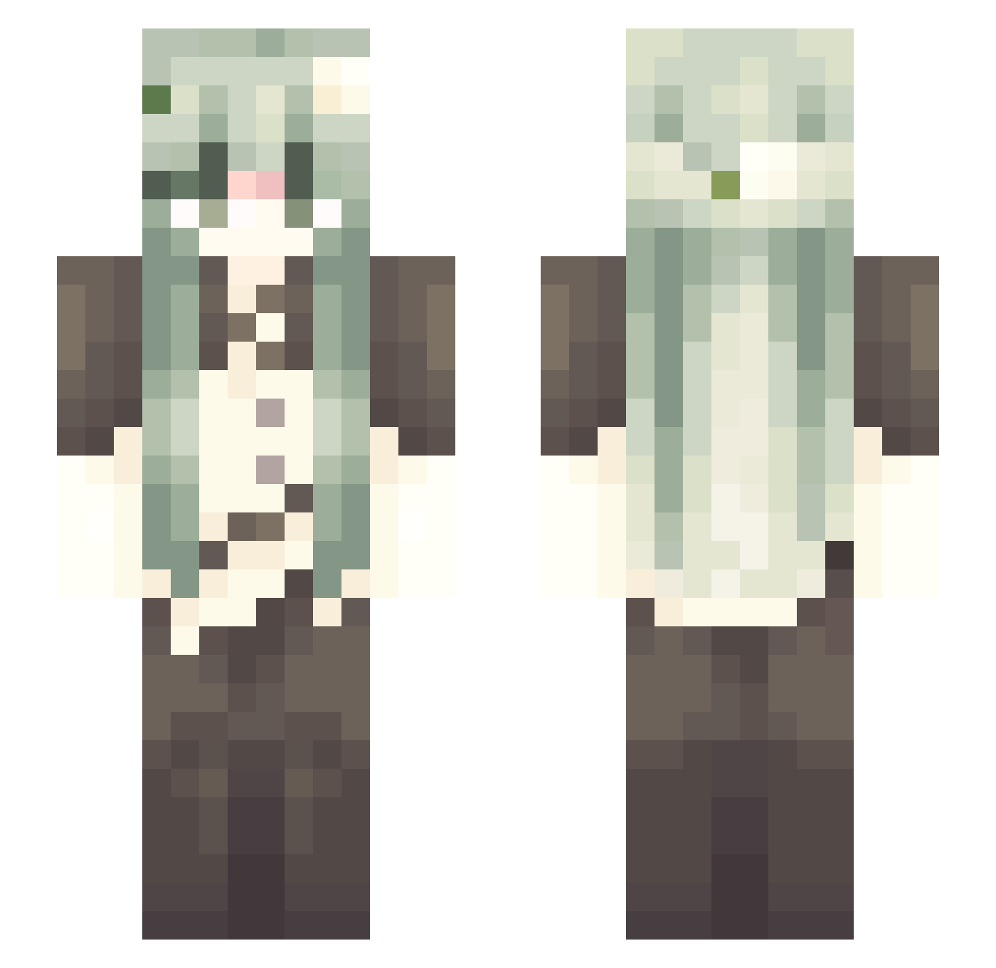 0rsenly Minecraft skin, front and back view