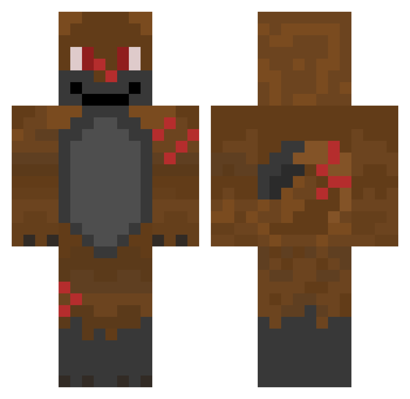 OakDreamTheFluff Minecraft skin, front and back view