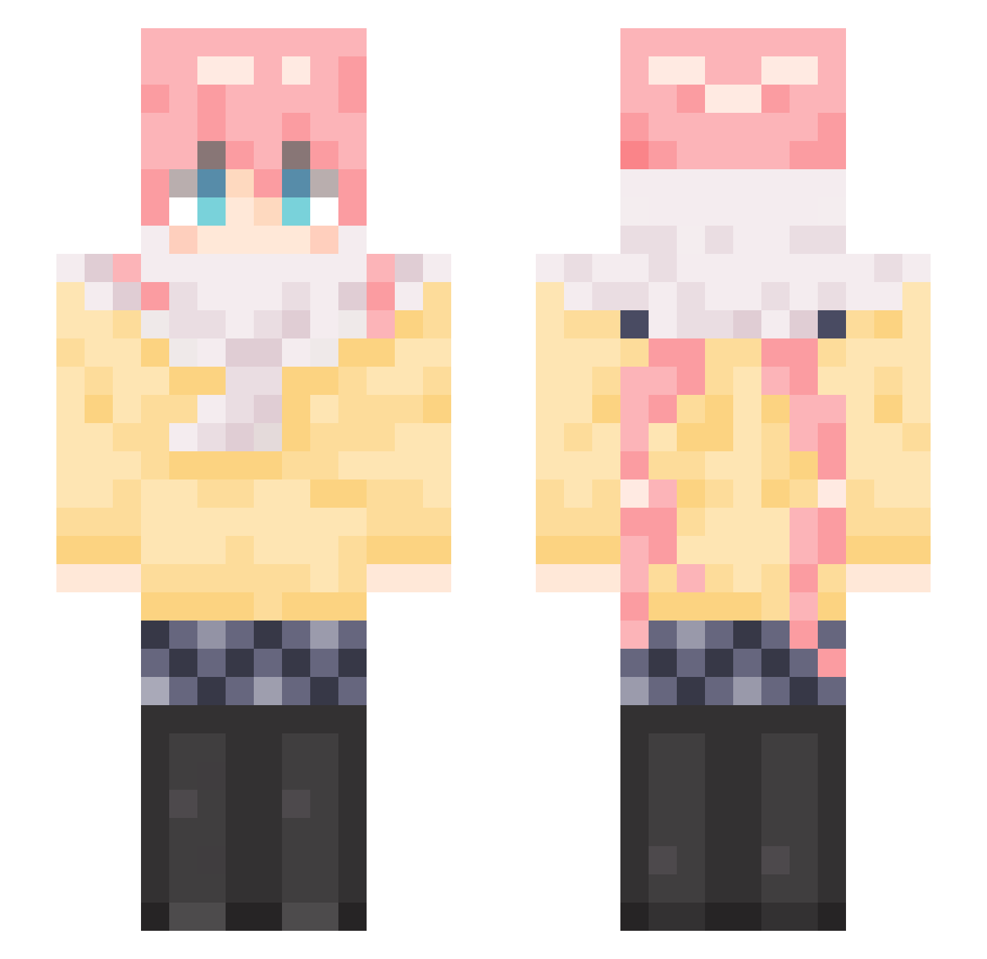 Z_taaa Minecraft skin, front and back view